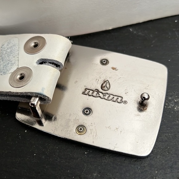 Nixon leather cream belt size L unisex - Picture 8 of 14